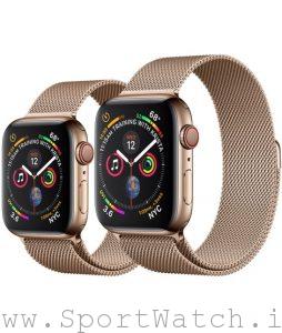 Apple Watch Gold Stainless Steel Case with Gold Milanese Loop